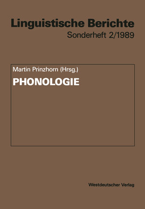 Buchcover Phonologie | EAN 9783531120386 | ISBN 3-531-12038-7 | ISBN 978-3-531-12038-6