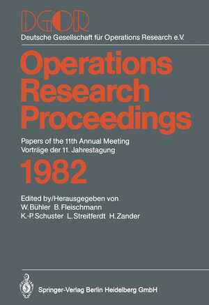 Buchcover DGOR Papers of the 11th Annual Meeting Vorträge der 11. Jahrestagung | EAN 9783642689970 | ISBN 3-642-68997-3 | ISBN 978-3-642-68997-0