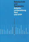 Buchcover Arbeitsvorbereitung Text und DTP
