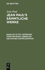 Buchcover Elfte Lieferung. Fünfter Band: Ueber die deutschen Doppelwörter