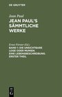 Buchcover Die unsichtbare Loge oder Mumien. Eine Lebensbeschreibung. Erster Theil