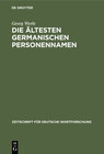 Buchcover Die ältesten germanischen Personennamen