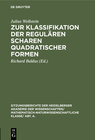 Buchcover Zur Klassifikation der regulären Scharen quadratischer Formen