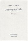 Buchcover Unterwegs zur Sache