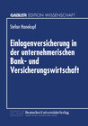 Buchcover Einlagenversicherung in der unternehmerischen Bank- und Versicherungswirtschaft