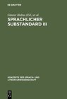 Buchcover Sprachlicher Substandard III