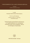 Buchcover Untersuchungen der thermischen Isolierwirkung von Kugelkontaktflächen bei verschiedenen Temperaturniveaus unter Atmosphä