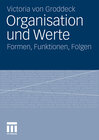 Buchcover Organisation und Werte