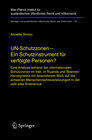 Buchcover UN-Schutzzonen - Ein Schutzinstrument für verfolgte Personen?