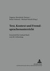 Buchcover Text, Kontext und Fremdsprachenunterricht