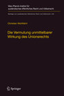 Buchcover Die Vermutung unmittelbarer Wirkung des Unionsrechts