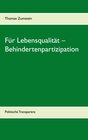 Buchcover Für Lebensqualität – Behindertenpartizipation