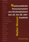 Buchcover Niedersorbische Personennamen aus Kirchenbüchern des 16. bis 18. Jahrhundert
