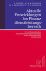 Buchcover Aktuelle Entwicklungen im Finanzdienstleistungsbereich