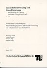 Buchcover Kommunale  Landschaftspläne. Rahmenbedingungen der praktischen Umsetzung von Erfordernissen und Massnahmen