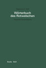 Buchcover Wörterbuch des Rotwelschen