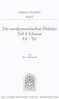 Buchcover Die nordjemenitischen Dialekte (Glossar)